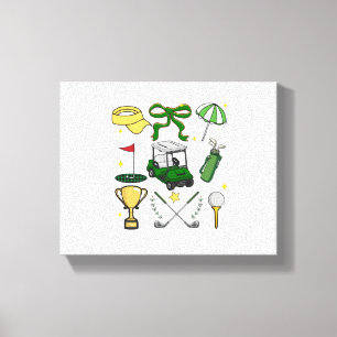 Preppy Golf Coquette Canvas Print
