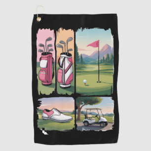 Preppy Golf Funny Golfing Lover Season Tournament  Towel
