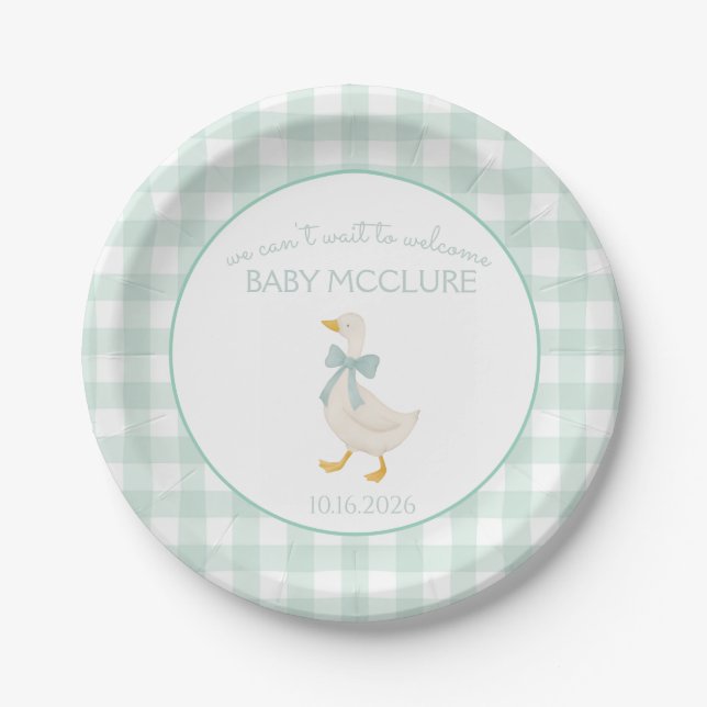 Preppy Goose Paper Plate (Front)