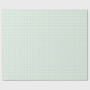 Preppy Green Gingham  Wrapping Paper