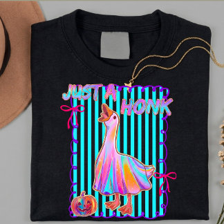 Preppy Halloween Boo Goose Ghost T-Shirt