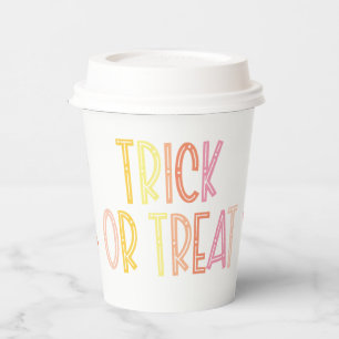 Preppy Halloween Trick or Treat Paper Cups