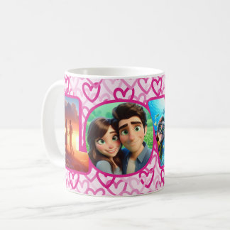 Preppy Hearts Pink - LOVE Coffee Mug