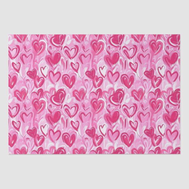 Preppy Hearts  Tissue Paper (Front)