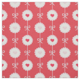 Preppy Hearts Valentine's Day Fabric
