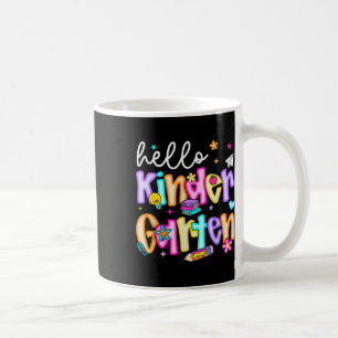 Preppy Hello Kindergarten Back To School Teachers  Coffee Mug