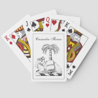 Preppy Heraldic Camel Palm Tree Coat of Arms