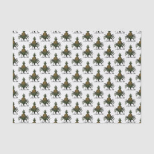 Preppy Heraldic Pineapple Crest Colour WT Tissue Paper