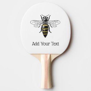 Preppy Heraldic Vintage Bee #2 Coat of Arms C Ping Pong Paddle