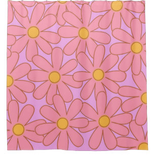 Preppy Hippie Pink Purple Flower Pattern