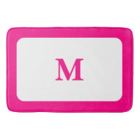 Preppy Hot Pink Elegant Minimal Framed Initial