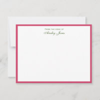 Preppy Hot Pink & white personalized Thank You