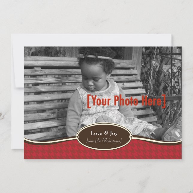 Preppy Houndstooth in Red (Front)