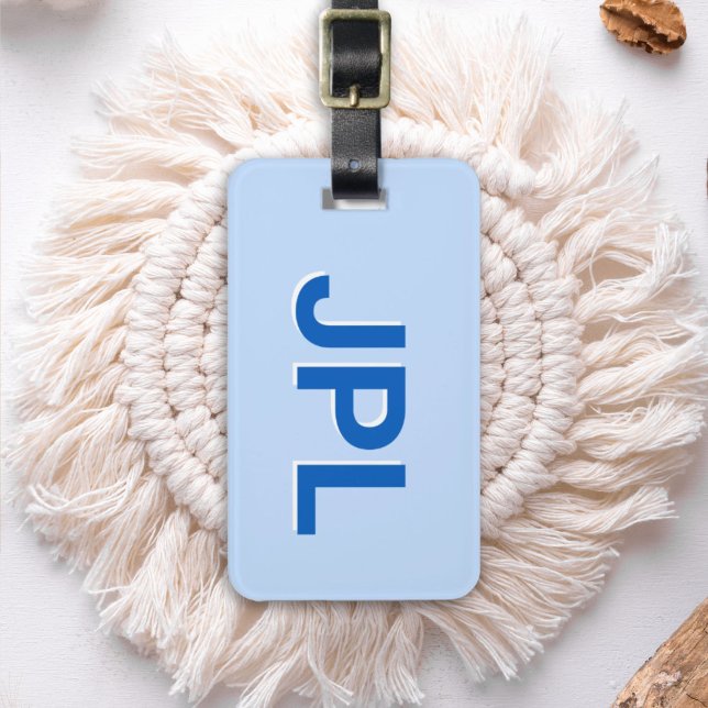 Preppy Initial Monogram Personalized Luggage Tag (Creator Uploaded)