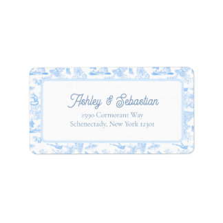 Preppy Jungle Chinoiserie Toile Label