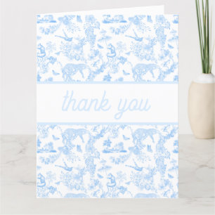 Preppy Jungle Chinoiserie Toile Thank You Card