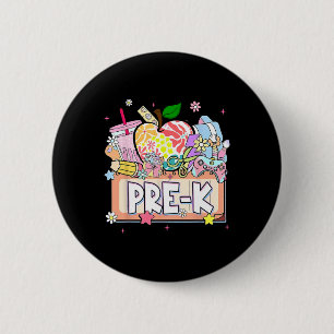 Preppy Kids Pre-k Grad 2025 Preschool Prek Graduat 2 Inch Round Button