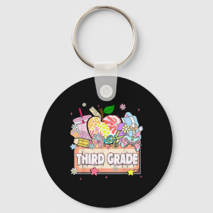 Preppy Kids Third Grade Grad 2025 Preschool 3rd Gr Keychain