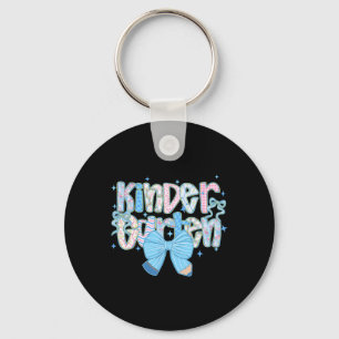 Preppy Kinder Garten Back To School Floral Teacher Keychain