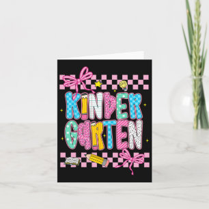 Preppy Kindergarten Back To School 1st Grade Teach Card