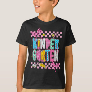 Preppy Kindergarten Back To School 1st Grade Teach T-Shirt