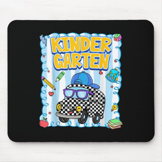 Preppy Kindergarten Back To School Boys First Day  Mouse Pad (Front)