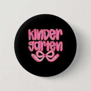 Preppy Kindergarten Back To School Coquette Bow Te 2 Inch Round Button