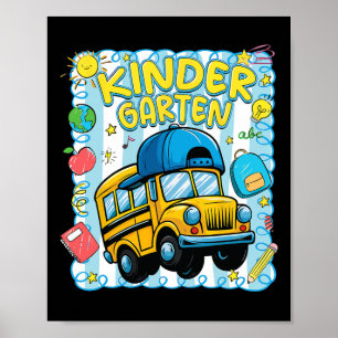 Preppy Kindergarten Back To School Funny School Bu Poster