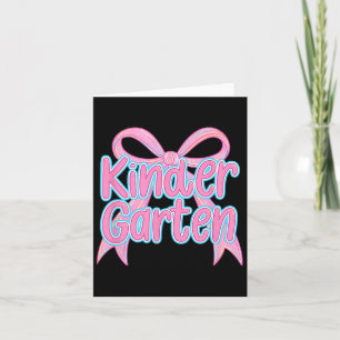Preppy Kindergarten Back To School Teacher Kinder Card