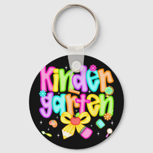 Preppy kindergarten back to school teacher kinder keychain