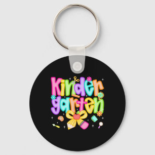 Preppy Kindergarten Back To School Teacher Kinder  Keychain