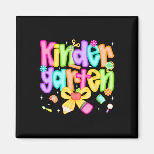 Preppy Kindergarten Back To School Teacher Kinder Magnet