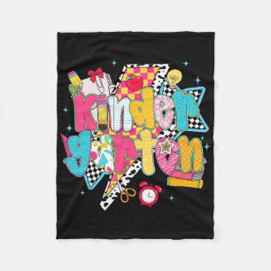 Preppy Kindergarten Dream Team Back To School Teac Fleece Blanket
