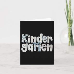 Preppy Kindergarten Teacher Team Bow Back To Schoo Card