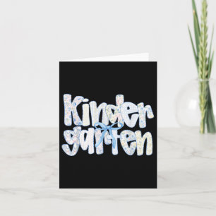 Preppy Kindergarten Teacher Team Bow Back To Schoo Card