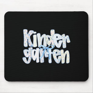 Preppy Kindergarten Teacher Team Bow Back To Schoo Mouse Pad