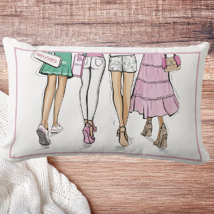 Preppy Ladies Who Mahjong Fashionable Mahjong Lumbar Pillow