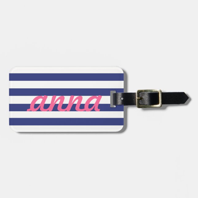 Preppy Luggage Tag (Front Horizontal)