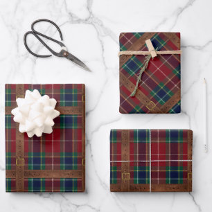 Preppy Lux Christmas Plaid II Wrapping Paper Sheet