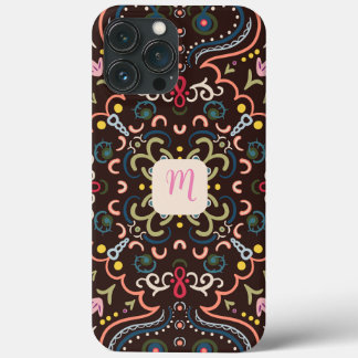 Preppy Monogram & Colourful  iPhone 13 Pro Max Case