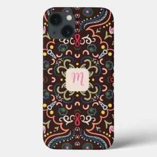 Preppy Monogram & Colourful  iPhone 13 Case