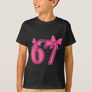 Preppy Nk Coquette Bow Lace 67 Six Seven Meme Wome T-Shirt