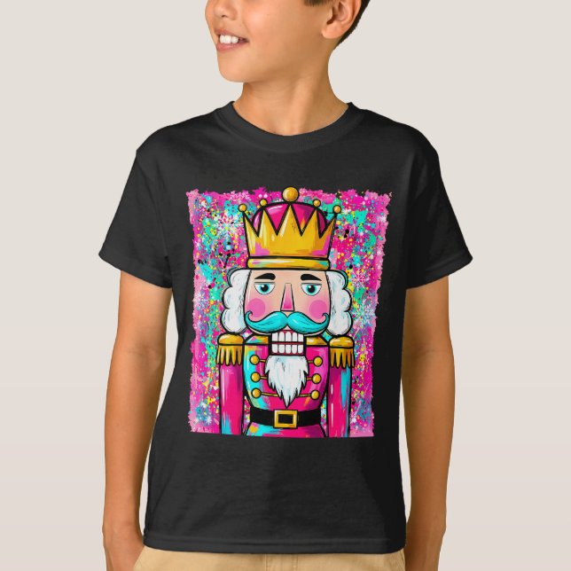 Preppy Nutcracker Merry Christmas Xmas Pajamas Wom T-Shirt (Front)