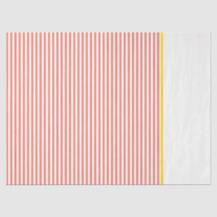 Preppy Orange White Stripes Yellow Gift Wrap Fun Tissue Paper