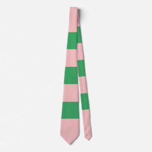 Preppy Pale Pink & Green Striped   Customizable Tie