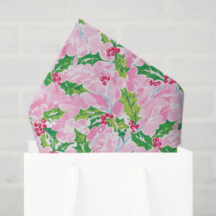 Preppy Palm Beach Christmas Holly Tissue Paper