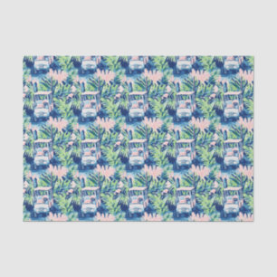 Preppy Palm Beach Golf Carts Tissue Paper