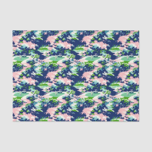 Preppy Palm Beach Golf Tissue Paper (Front)