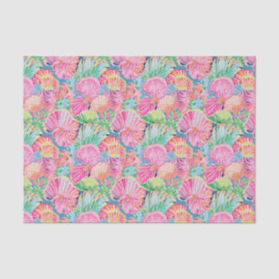 Preppy Palm Beach Ocean Shell Pattern Tissue Paper