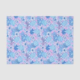 Preppy Palm Beach Print Lavender & Blue Turtles Tissue Paper